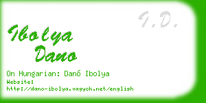 ibolya dano business card