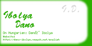 ibolya dano business card